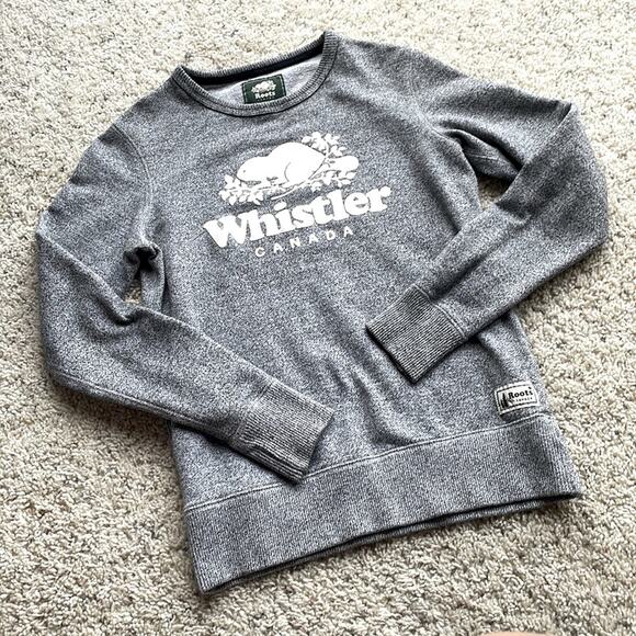 ROOTS CANADA Athletic Gray Marled Crewneck Sweater Size Women’s X-Small - Picture 1 of 5